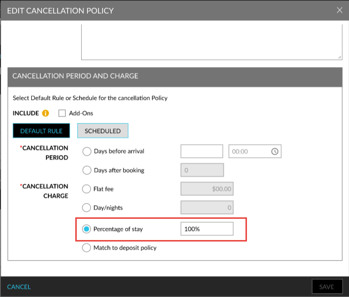 Cancellation Policies